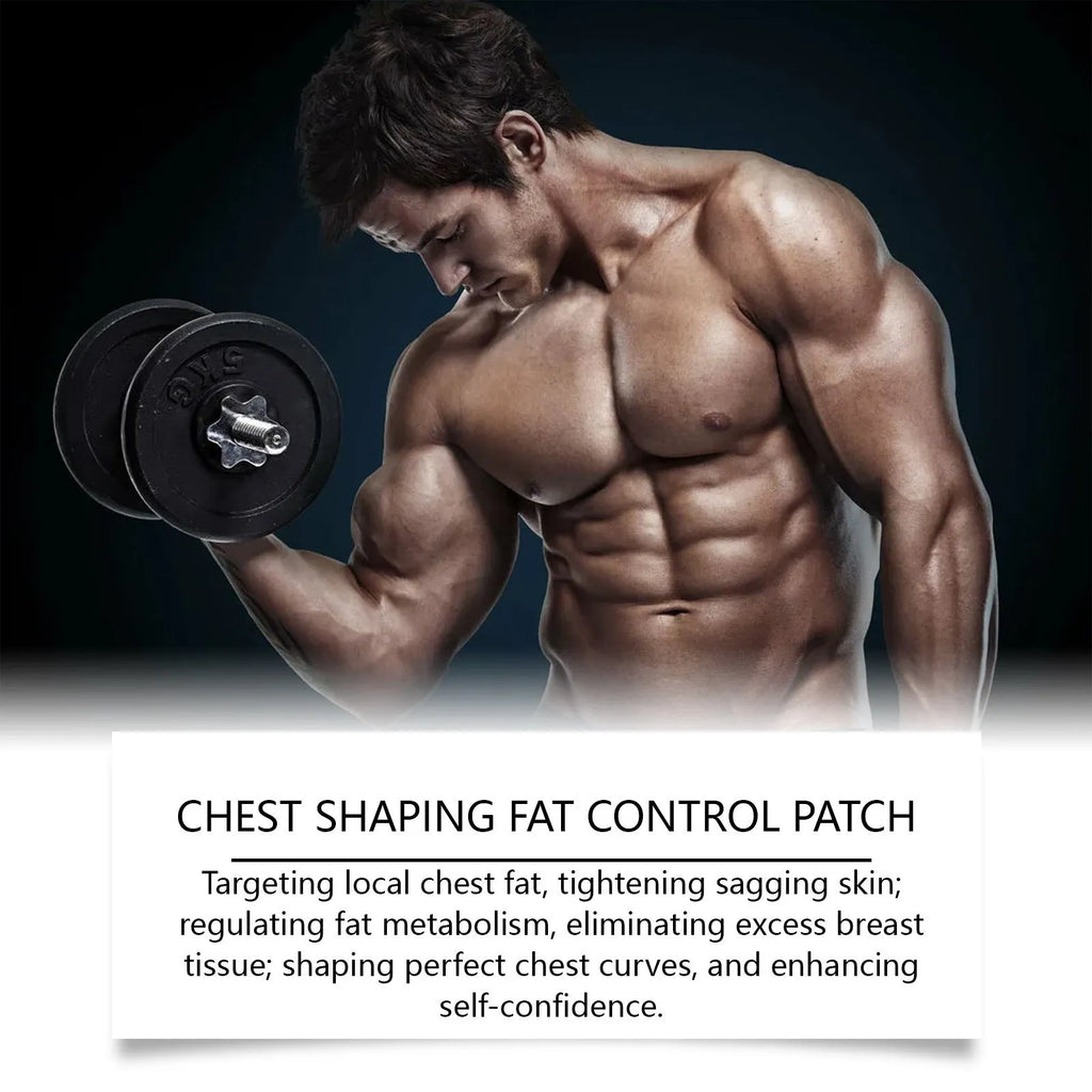 Pack of four thin, square men's figure control chest patches for discreet body shaping.
