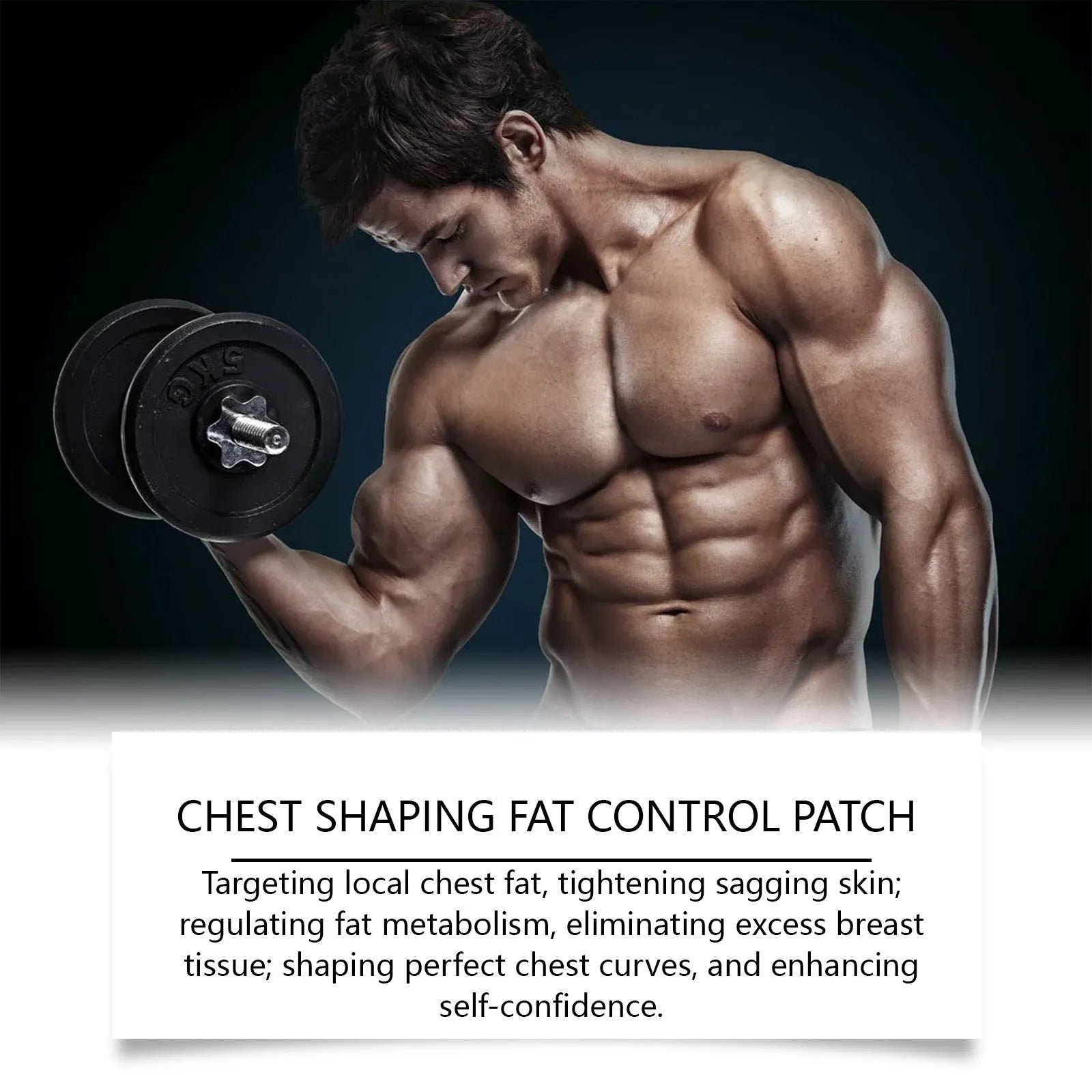 Pack of four thin, square men's figure control chest patches for discreet body shaping.