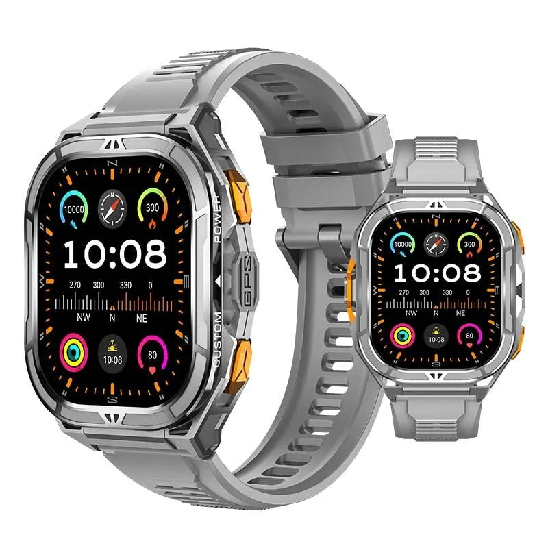 X5 Smart Watch with AMOLED screen, Bluetooth calling, and health monitoring features in black