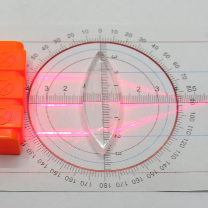 Acrylic parallel lens 8-piece set for junior high school physics optical experiments, model H424