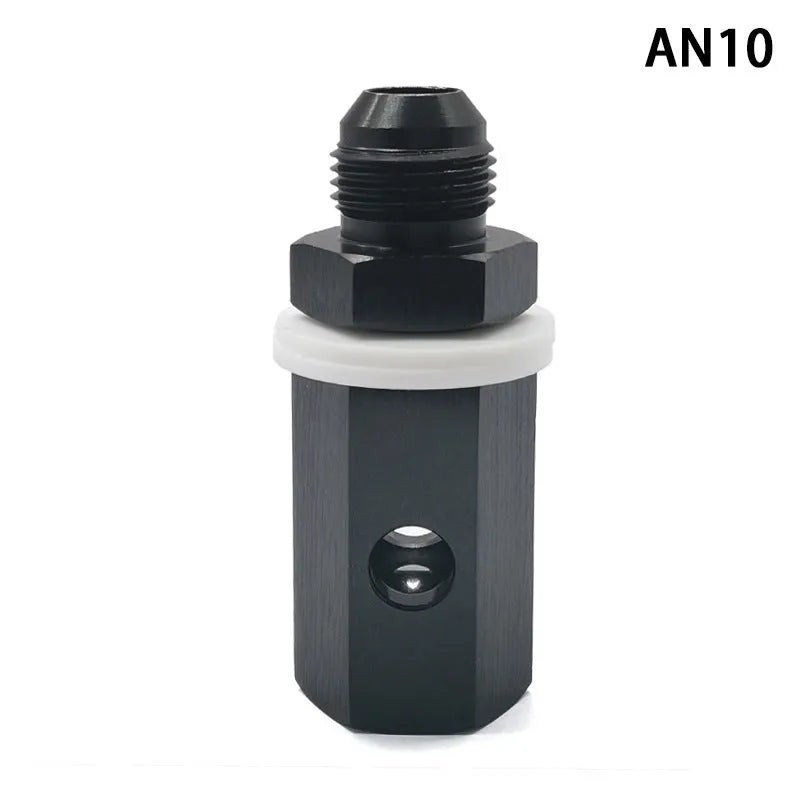 Aluminium alloy fuel tank exhaust check valve with AN6 AN8 AN10 connector options