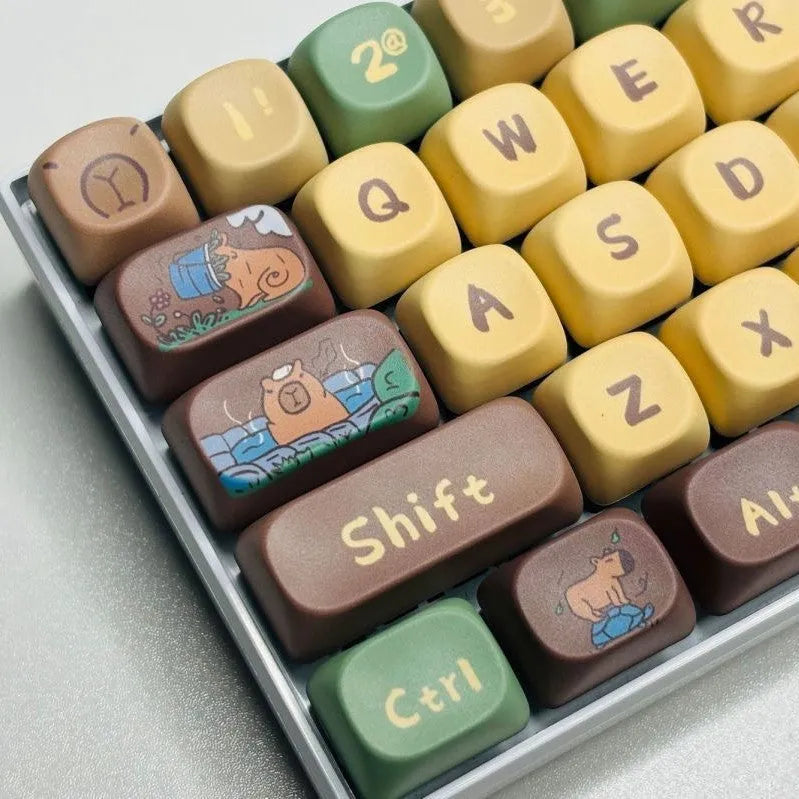 Capabala MOA Girl style 130-piece ABS plastic mechanical keyboard keycap set.