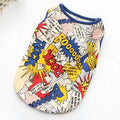 Cotton dog costume in explode style on a small dog, available in sizes XS to XXL and FB