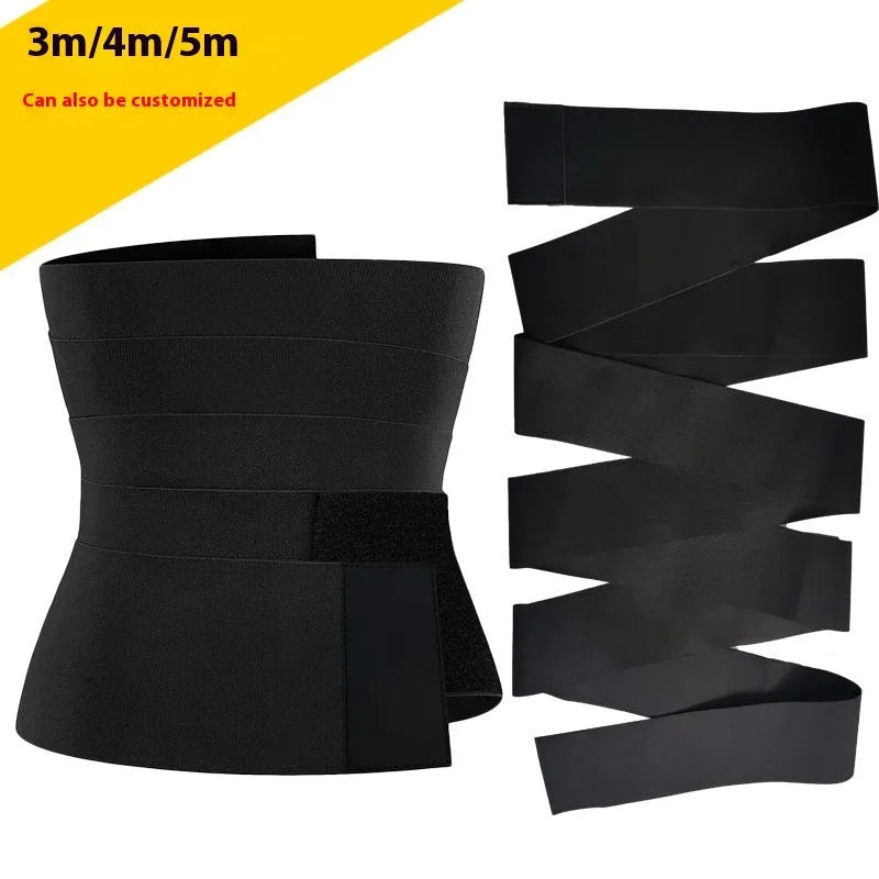 Latex silk waist trainer exercise belt showing 10cm width and multiple length options