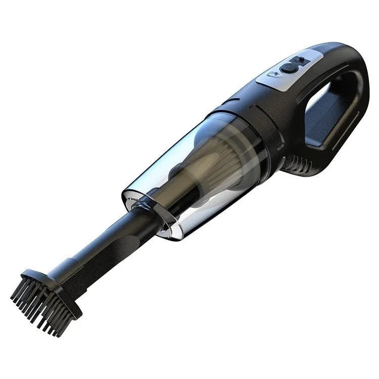 A6-1200 rechargeable handheld vacuum cleaner with transparent dust container and long nozzle for car and home use