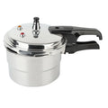 White universal pressure cooker 22cm 5L aluminium alloy with double-sole bottom for gas and induction cooktops