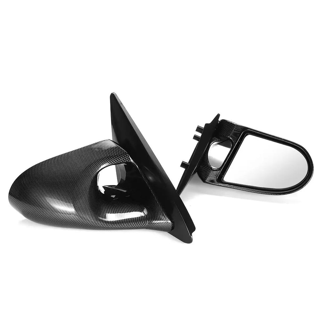 Pair of car modification rearview mirrors for 1992-1996 Civic 4-door in bright black finish
