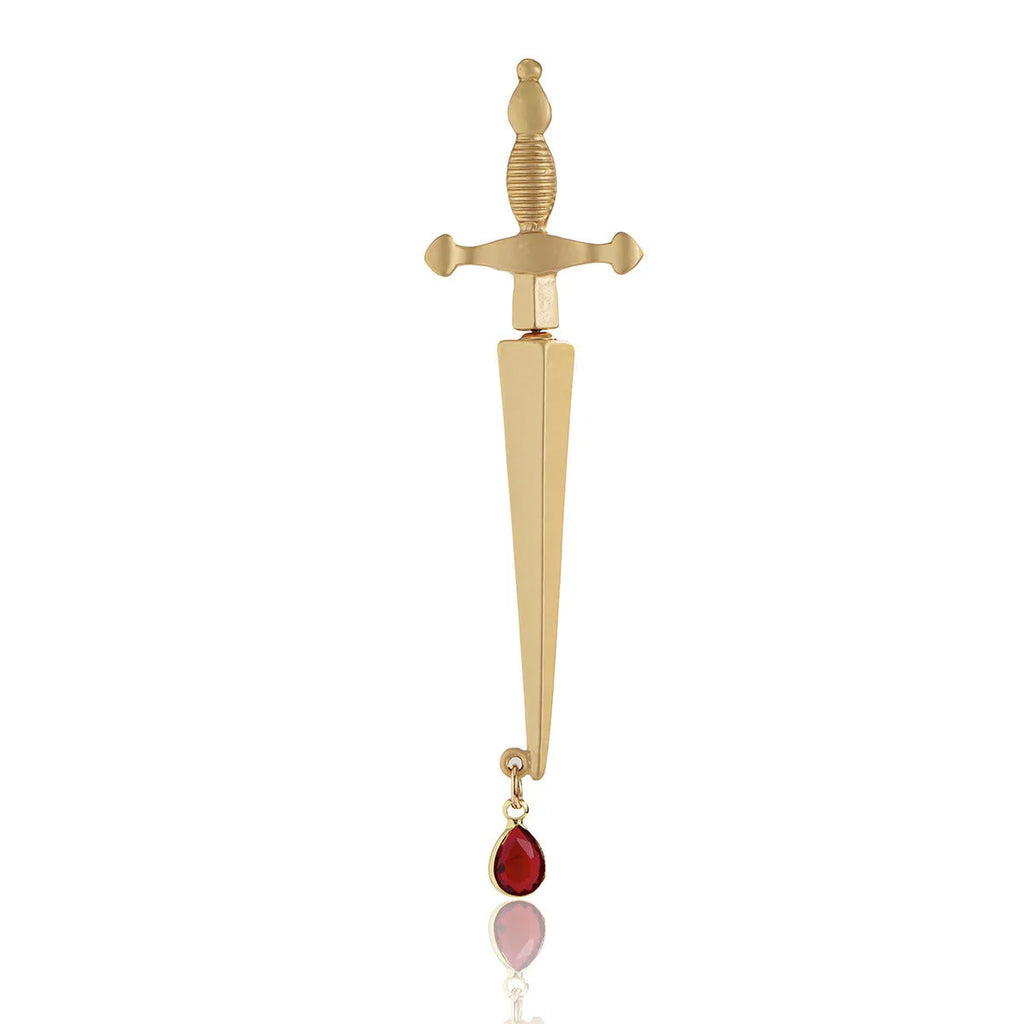 Trendy hip hop cross earrings for women – alloy electroplated with artificial gems, gold or silver colour