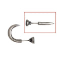 Sterling silver S925 nail-shaped stud earrings in straight and curved designs for punk fashion