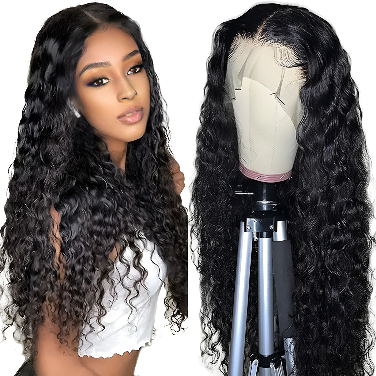 Front lace female straight hair wig in natural colour with 13x4 inch headcover, length 10-30 inches, soft and smooth texture