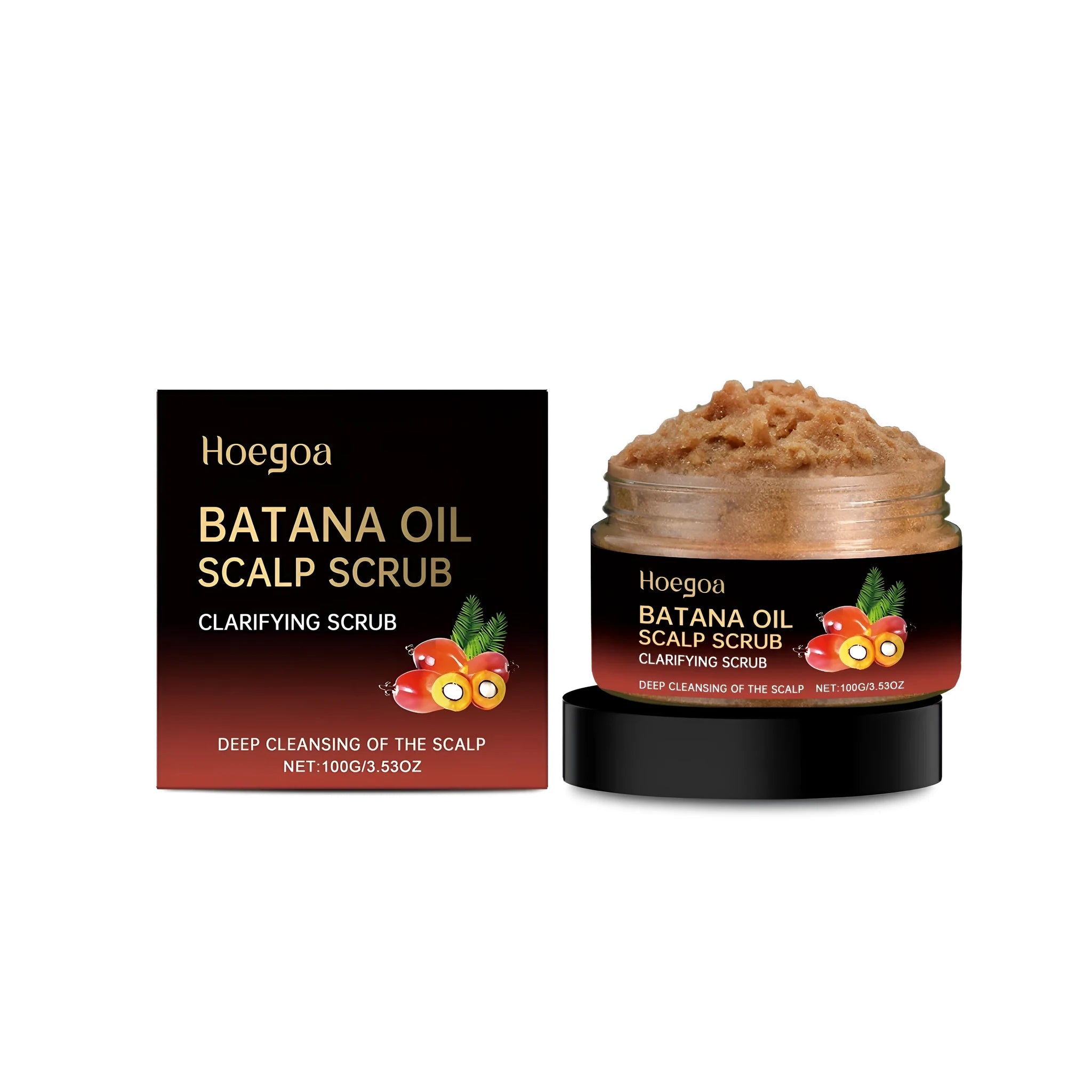 100g pot of nourishing scalp scrub with sea salt and macadamia oil for deep cleansing hair treatment