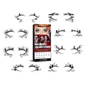 Bat and spider decorative eyeliner stickers set with 8 pairs for theatrical makeup