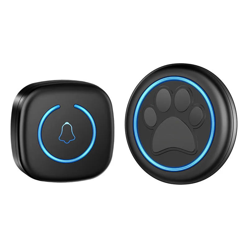 Waterproof wireless pet dog door touch bell in black or white with standard faceplate options