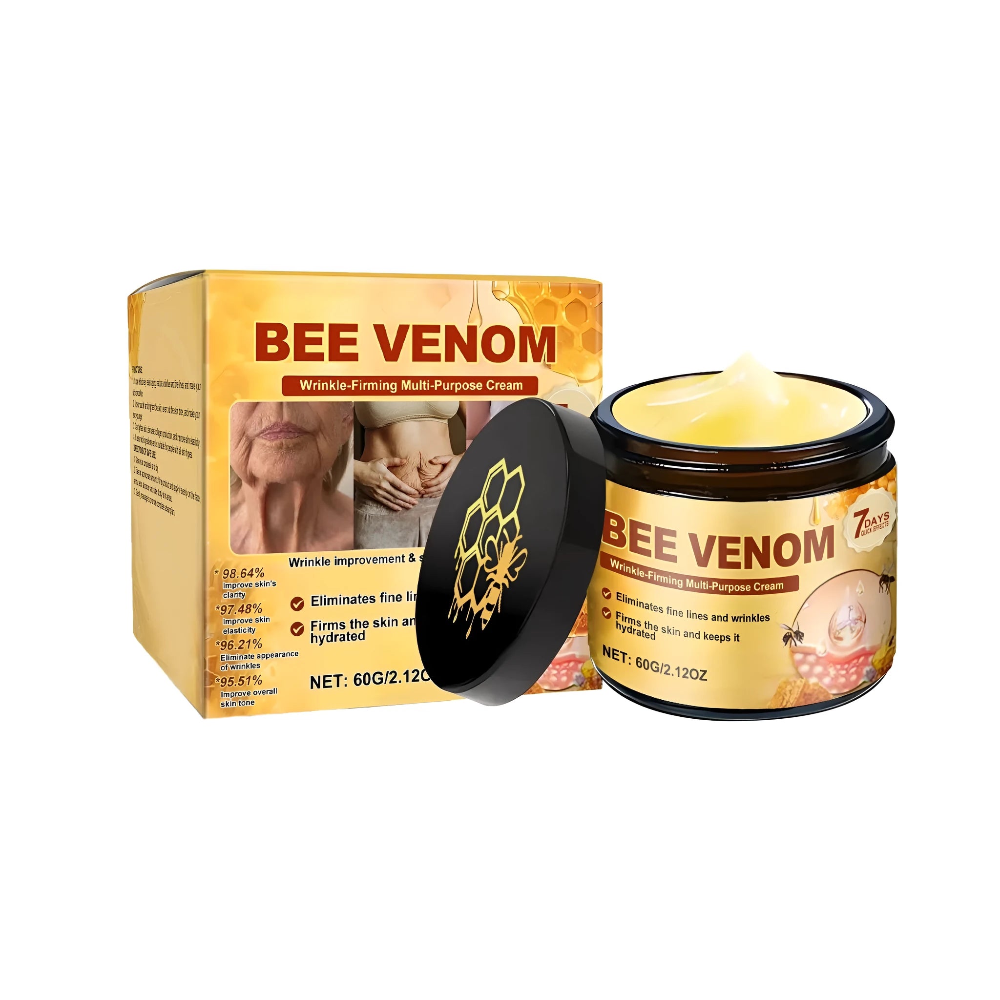 60g tube of anti-wrinkle multi-effect repair cream with bee venom and peptides