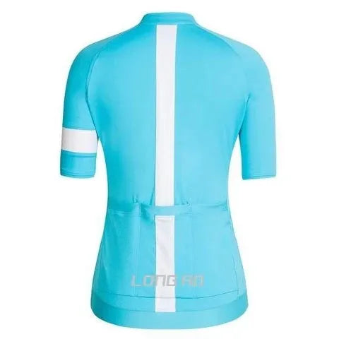 Black short sleeve moisture wicking cycling top for men and women, round neck, printed pattern, summer outdoor wear.
