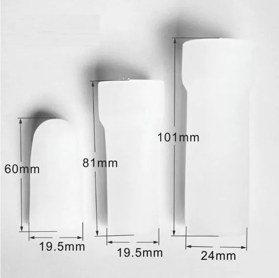 Blue silicone male masturbator cup for physical exercise, shown in three sizes S, M, and L.
