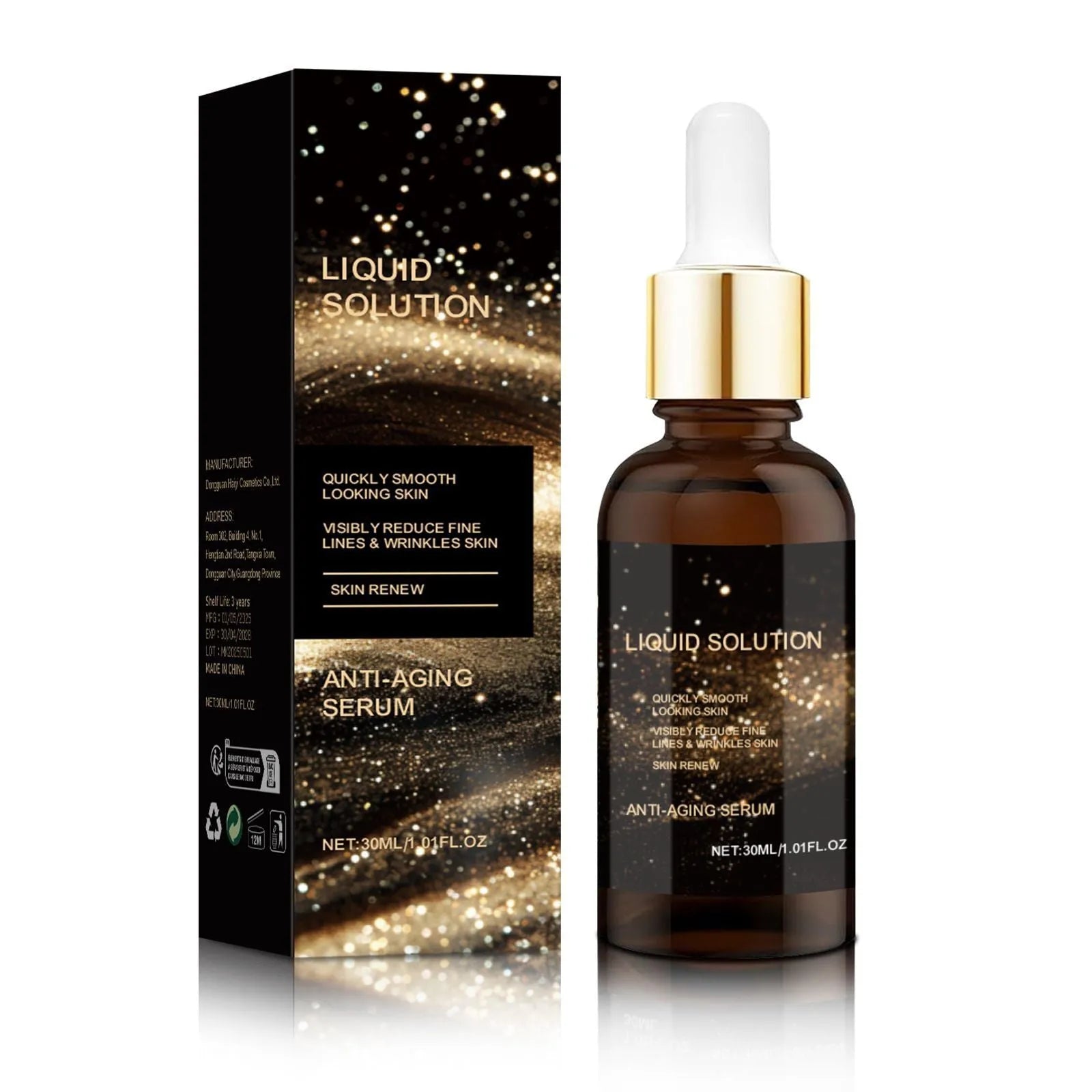 30 ml bottle of facial moisturiser with hyaluronic acid and glycerin for delicate skin