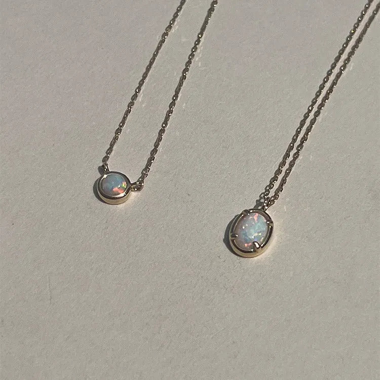 Women's oval pendant necklace in 925 silver with gold or white gold plating