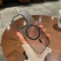 Ice Mist ultra-thin PC magnetic phone case in Glacier Blue for iPhone 17 Pro, frosted finish