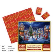 24-grid Christmas puzzle blind box countdown calendar box made of paper, 70x50 cm