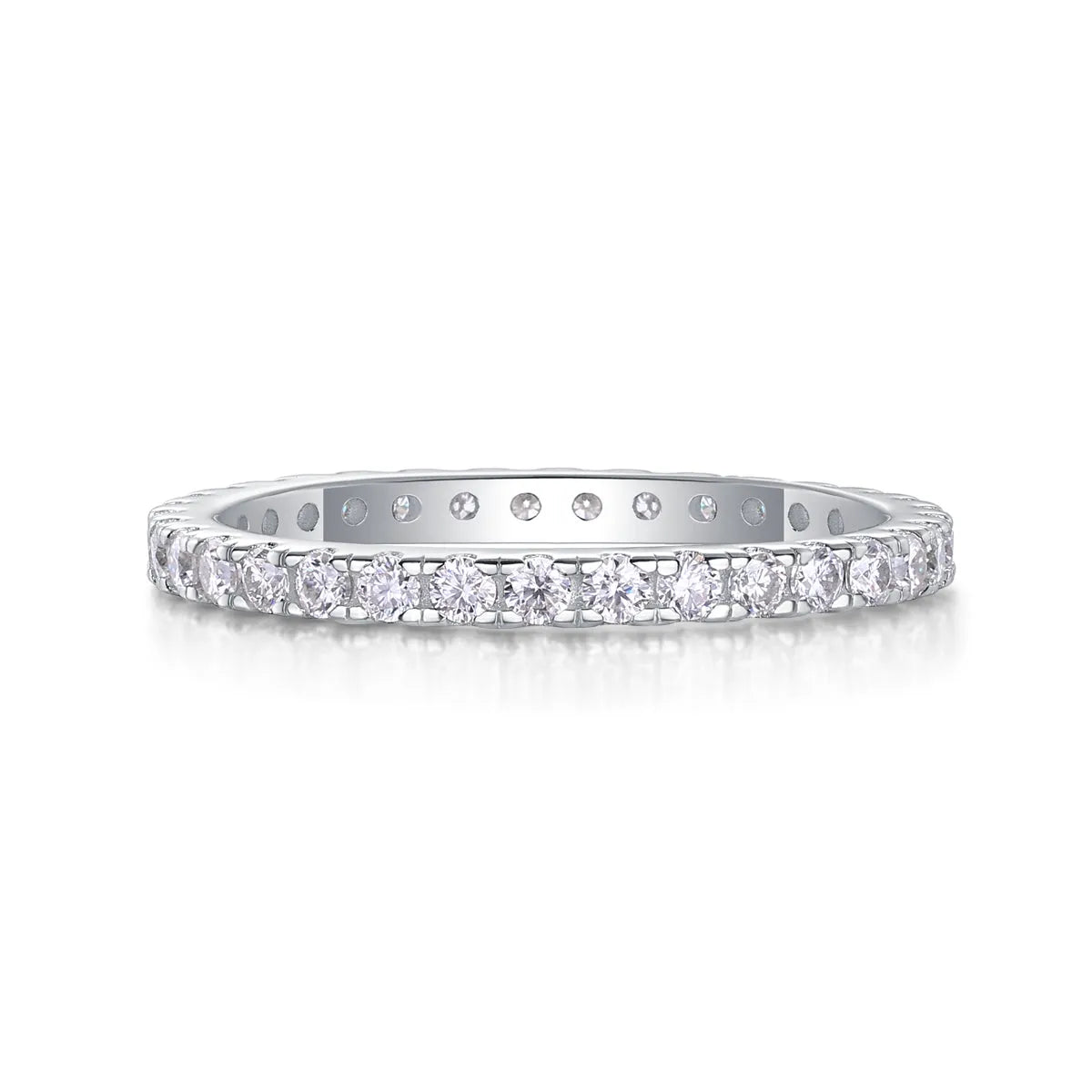 Daytime moissanite wedding ring set in gold and rose gold, S925 silver with platinum plating, sizes 5-9, gift box included