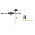 ELRS dual-frequency FPV drone receiver with metal case, two T-shaped antennas, heat shrink, and silicone wire.