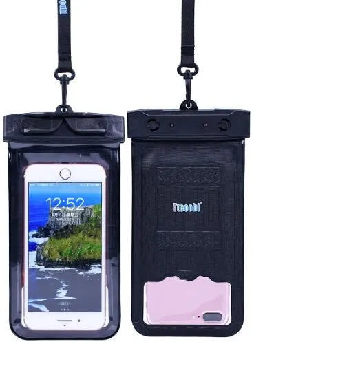 PVC waterproof phone bag for diving and beach activities in multiple colour options