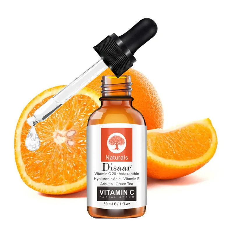 Vitamin C serum 30ml bottle with brightening formula for fading marks and evening skin tone
