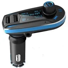 BT618C vehicle Bluetooth FM transmitter MP3 player with LCD screen and USB charging port