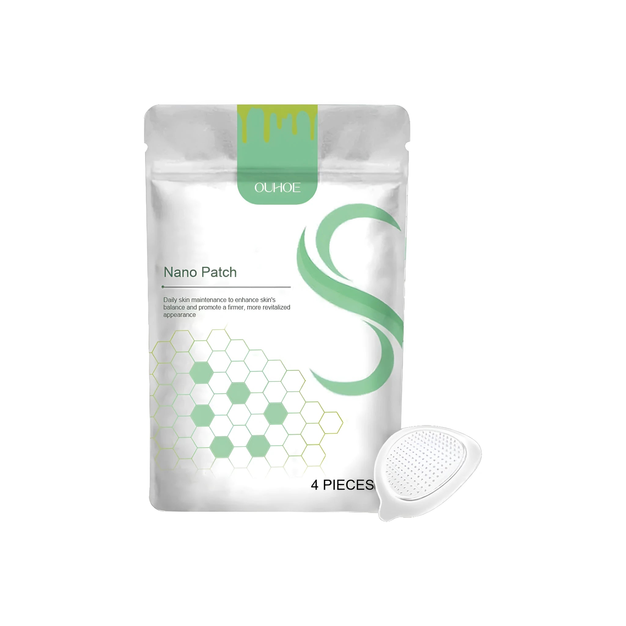 Four-piece micro needle body shaping care patch pack with botanical active ingredients