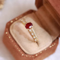 S925 sterling silver ring for women, yellow gold colour, geometric shape, US sizes 6-10