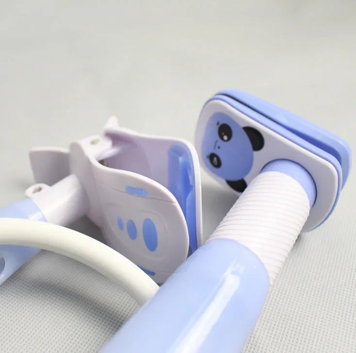 Extended 1.05 metre baby feeding bracket in blue colour for bottle and breastfeeding support
