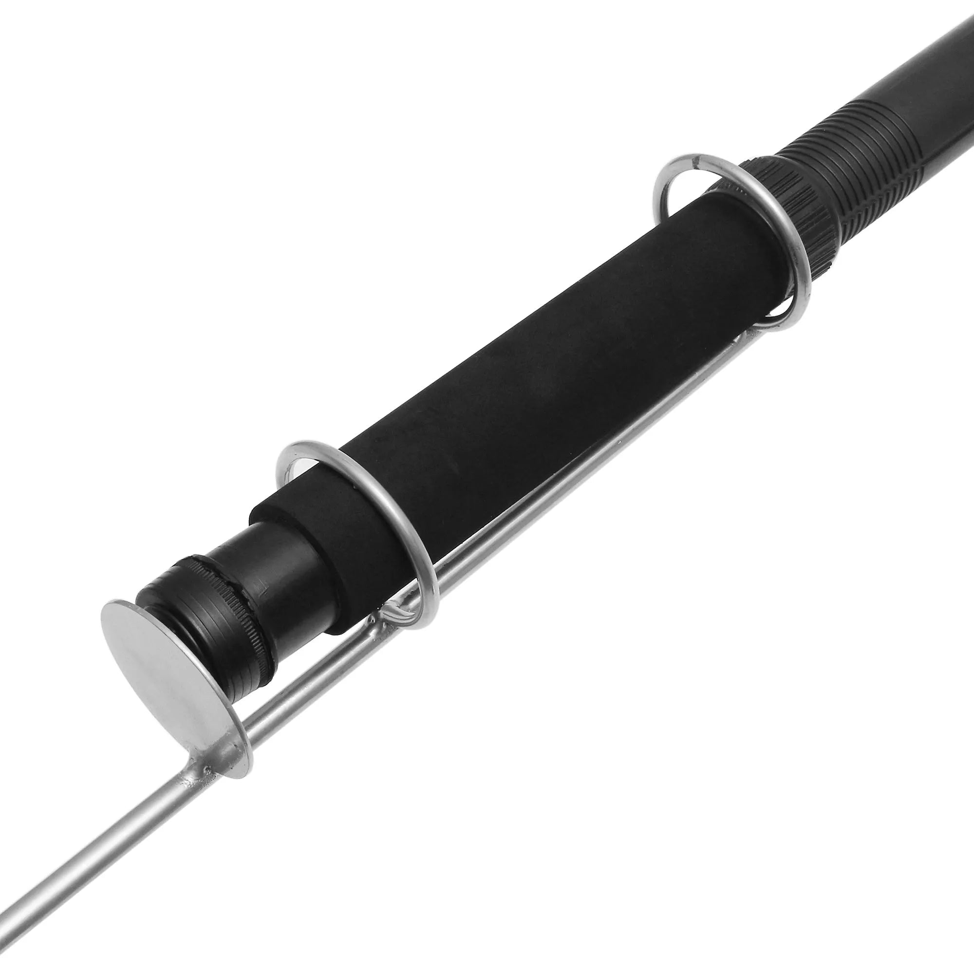 White LED fishing rod light with remote control on telescopic pole for night fishing and outdoor lighting