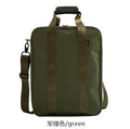 Large capacity nylon waterproof boarding bag in army green cube style for travel and home storage