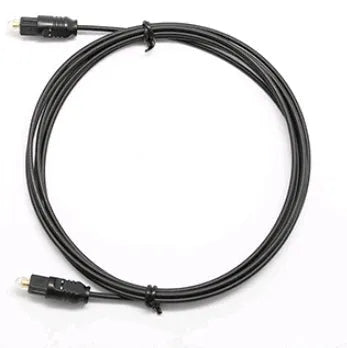 OD2.2 digital audio optical fibre cable with PVC jacket, showing connector detail