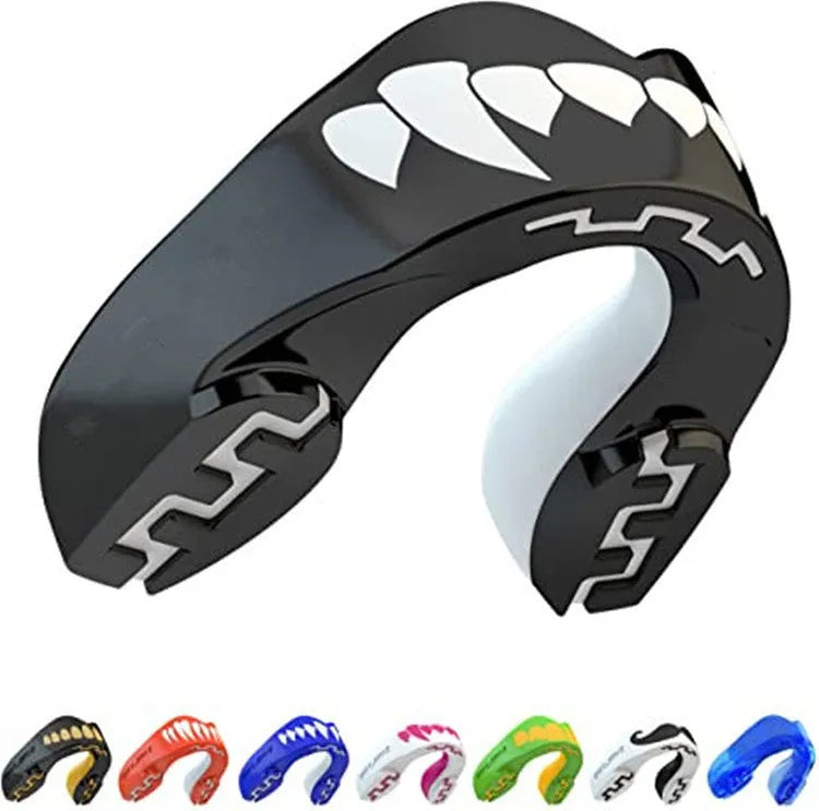 Adult boxing mouthguard with printed teeth pattern for martial arts protection