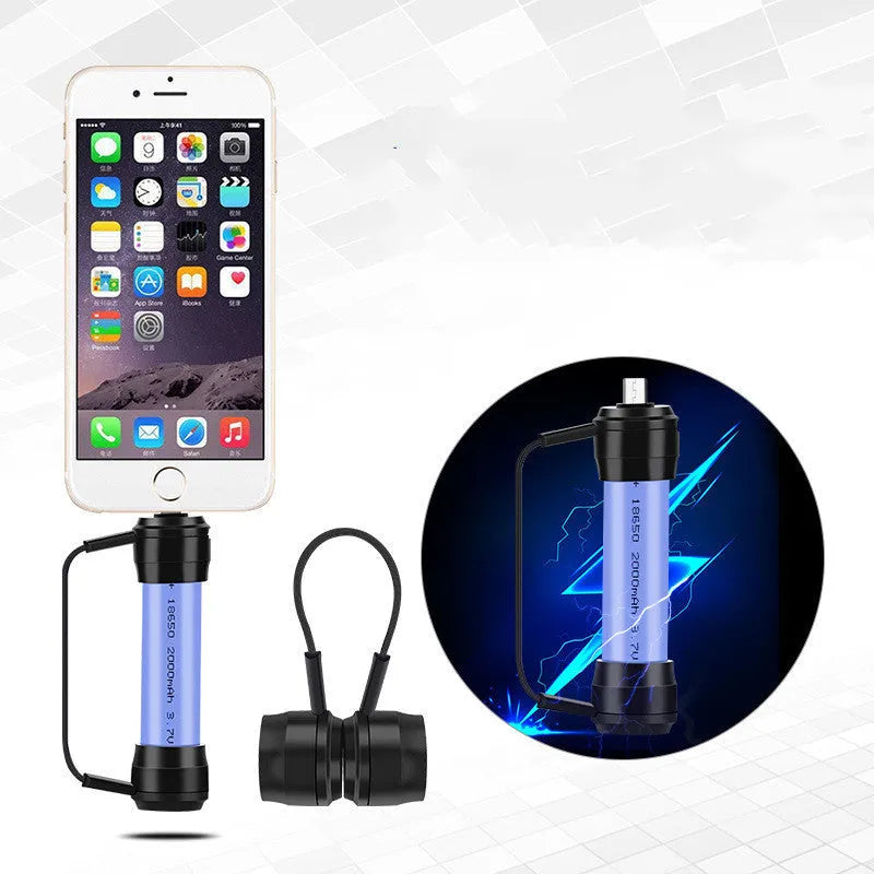 Mini portable keychain charger for mobile phones with lithium battery emergency power
