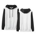 Cross-border design hoodie with contrast colour stitching on sleeves in two-tone colour options
