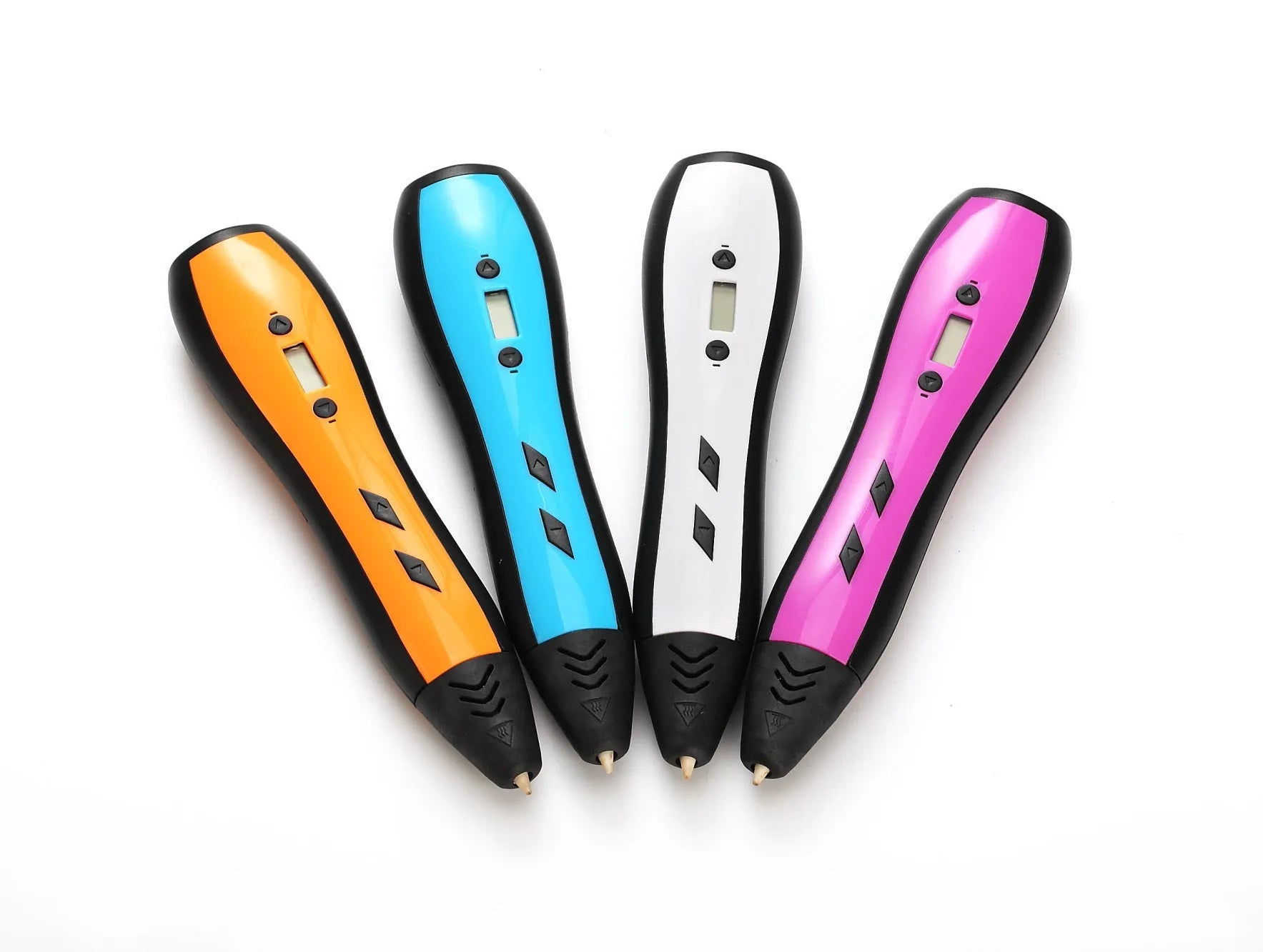 Blue 3D printing pen with LCD screen and ceramic nozzle for children