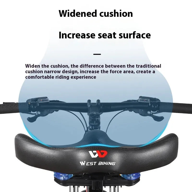 Black leather bicycle saddle cushion with polyurethane foam padding on a bike seat.