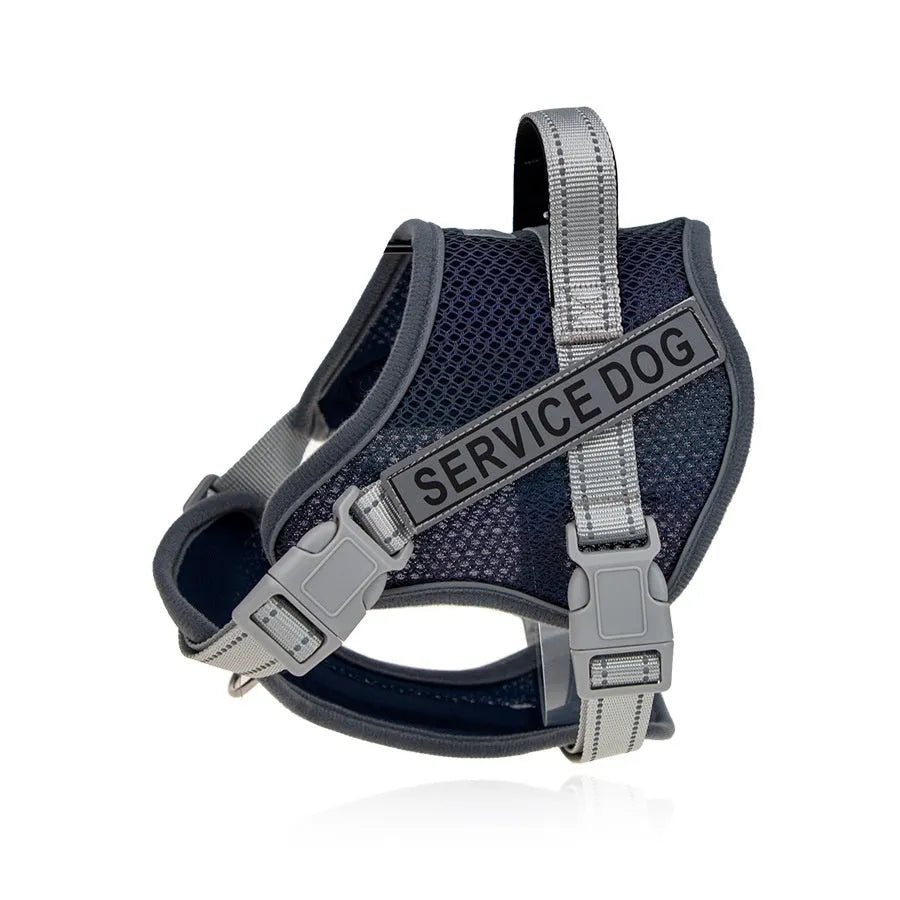 Colourful reflective pet harness with anti-strangulation design in camouflage pattern