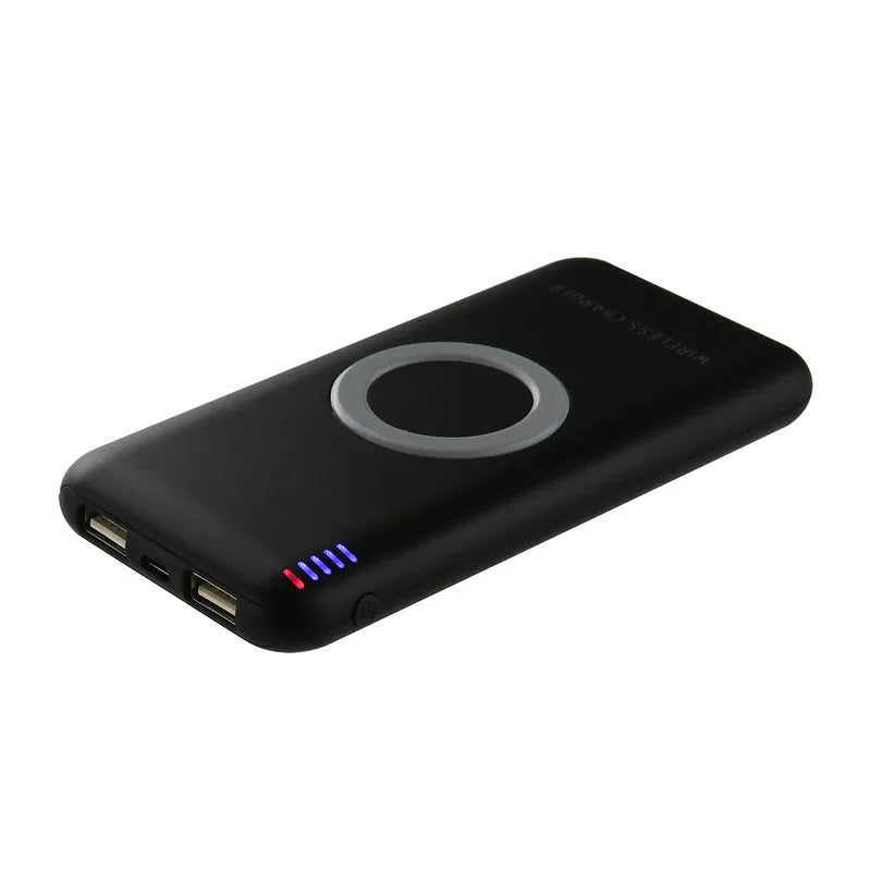 B100 wireless charging mobile power bank in black and white colour options