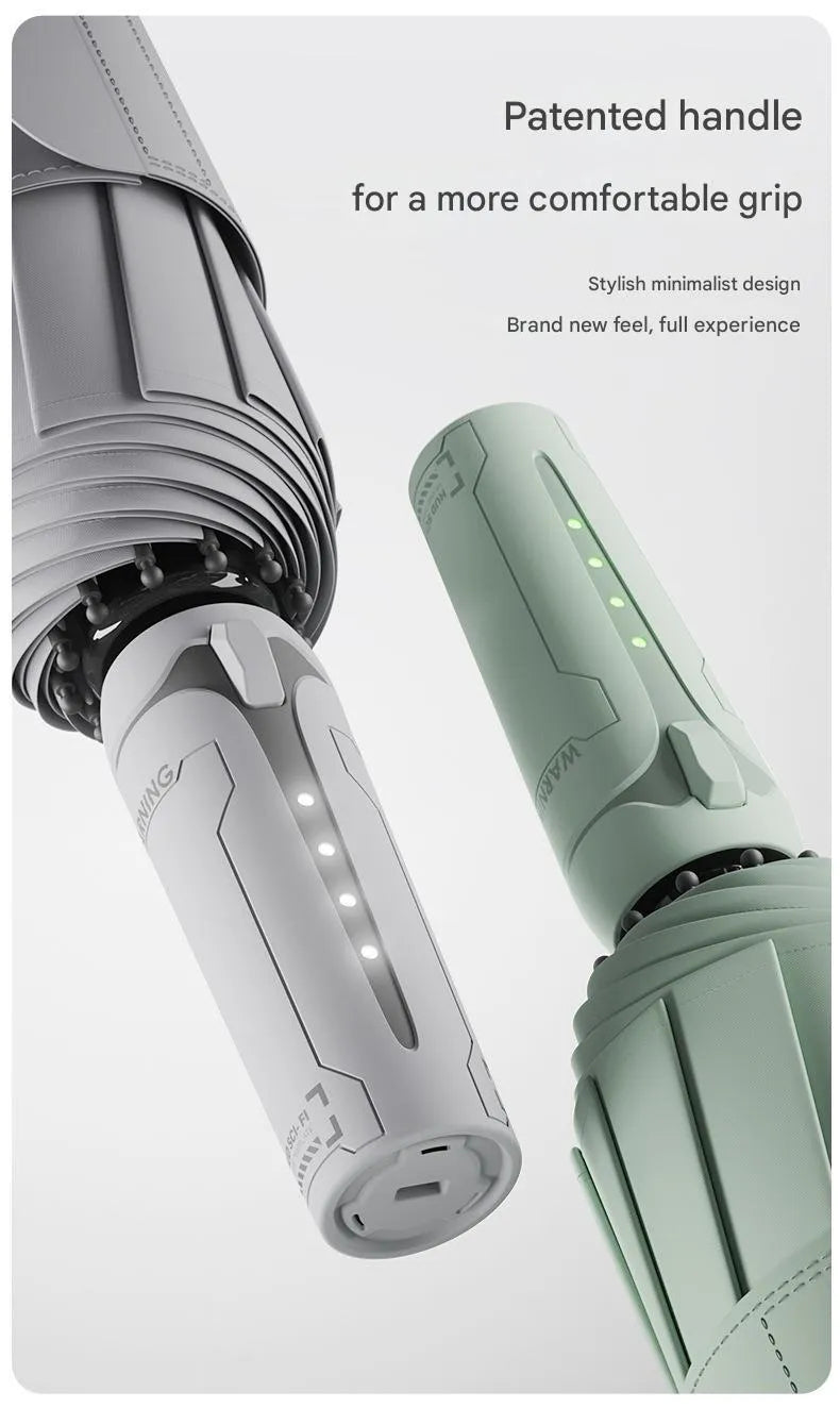 Automatic folding umbrella with large 100cm canopy in various colour options