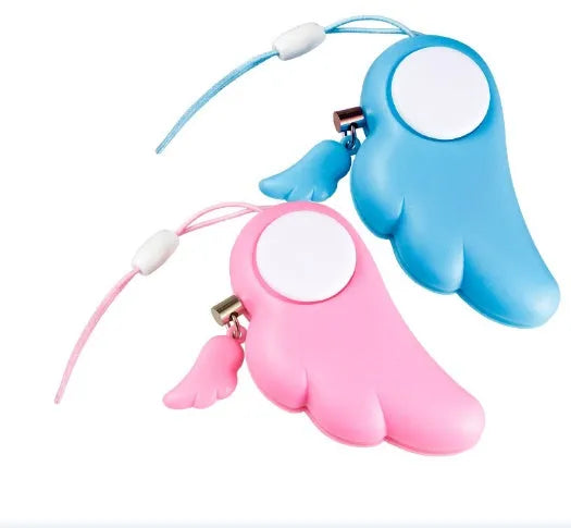 Personal security alarm for women, 6cm x 3cm ABS pull cord siren, 90dB, blue or pink