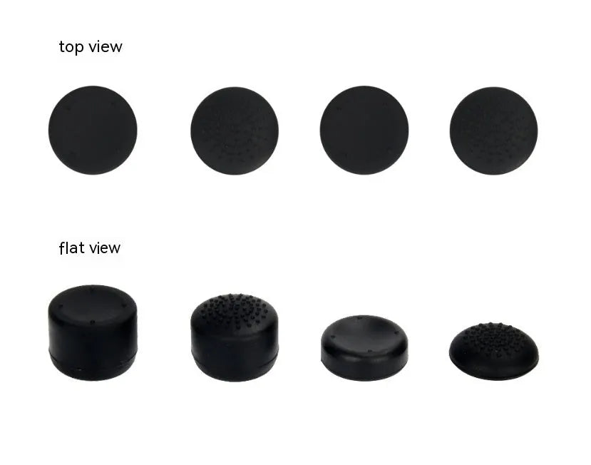 Set of eight silicone mushroom-shaped joystick caps in multiple colours for PS5, PS4, and Xbox controllers