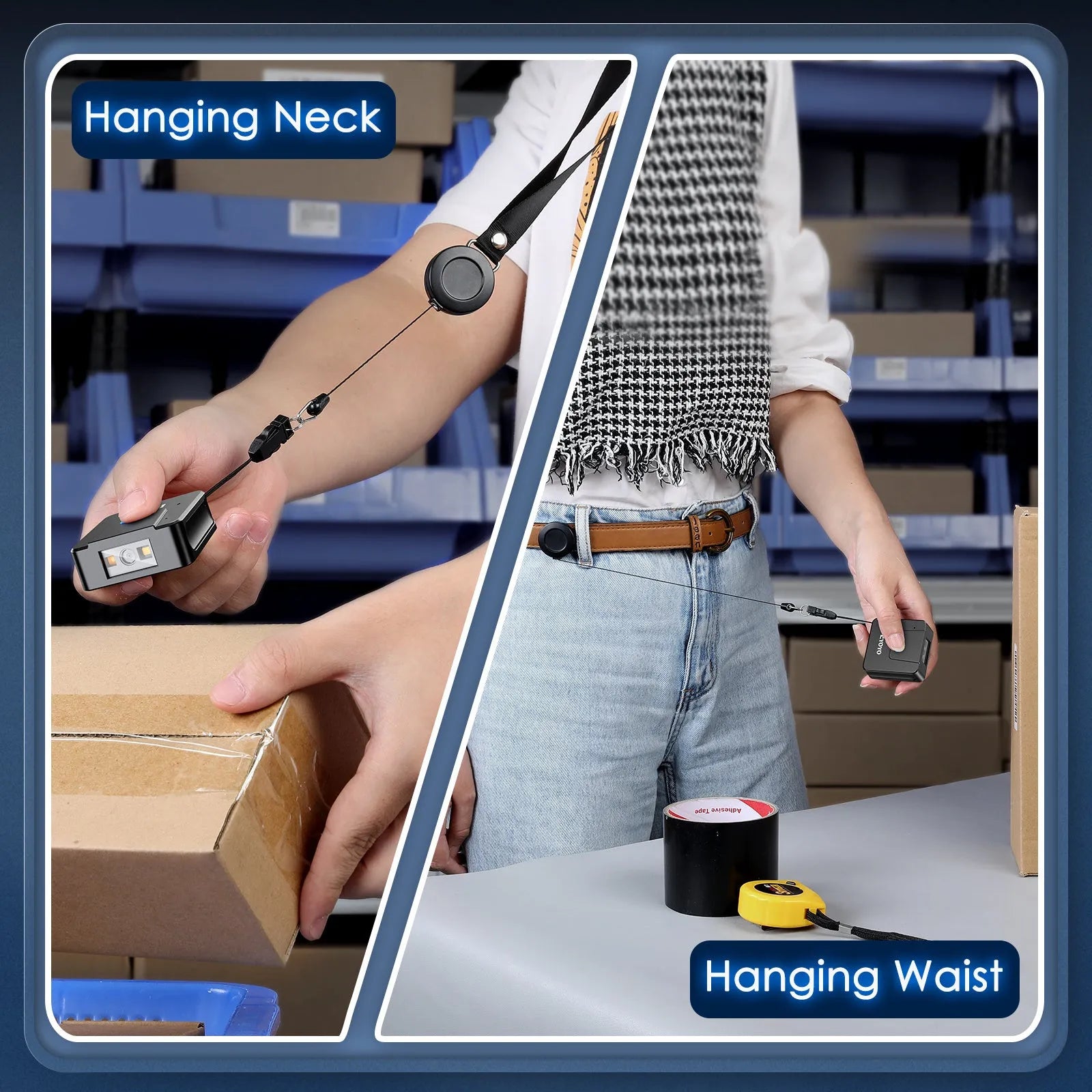 Portable wrist-mounted Bluetooth barcode scanner with laser scanning technology