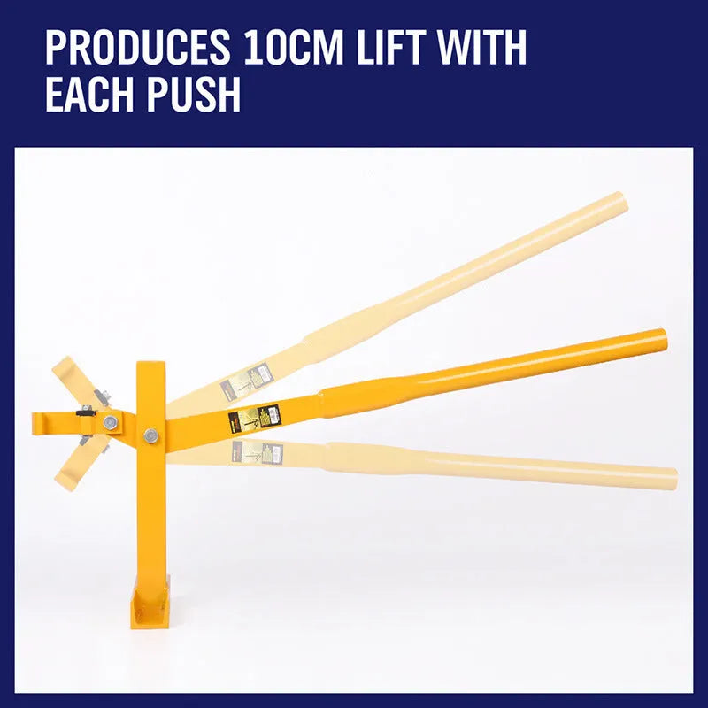 Manual steel pile puller with fence post for landscaping and animal husbandry use