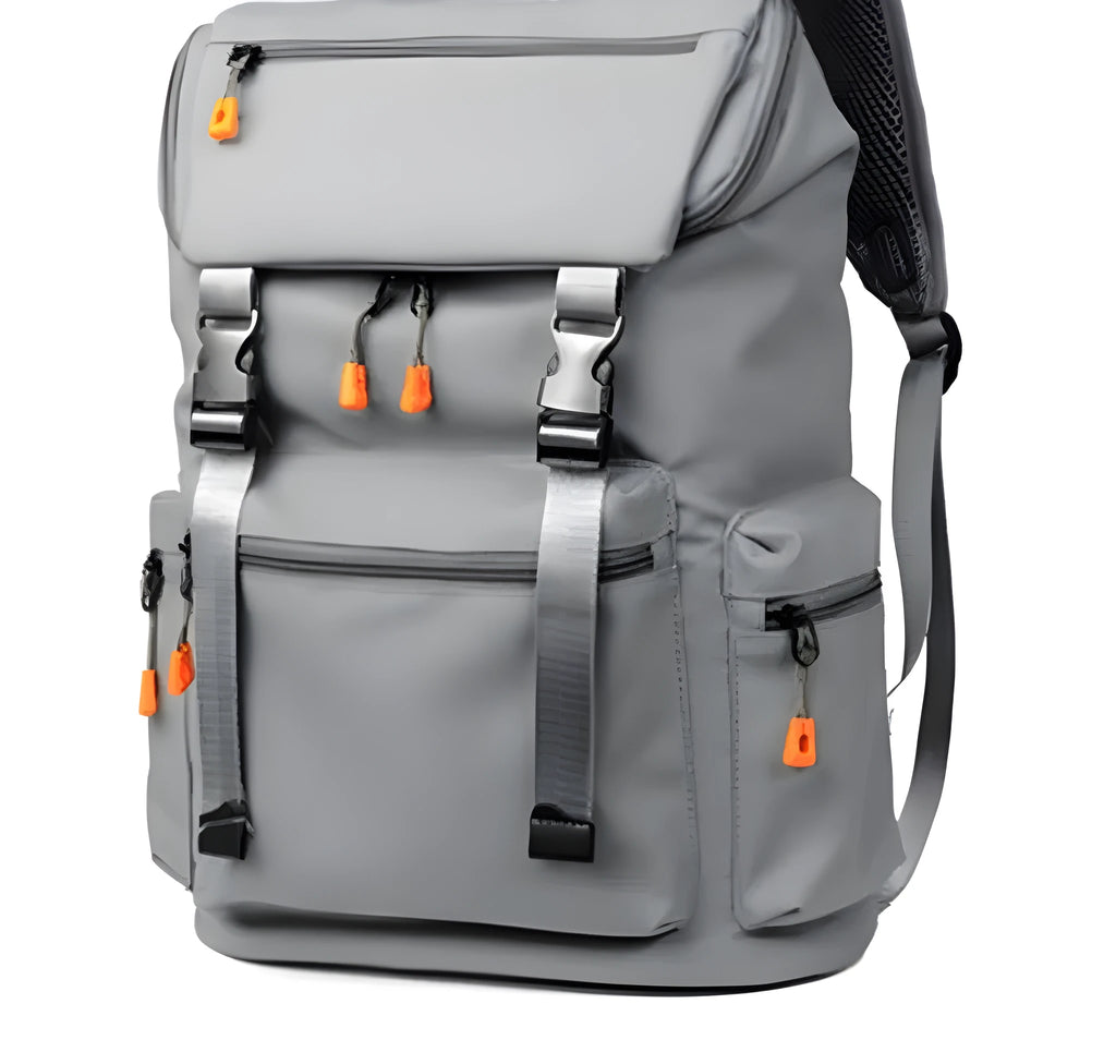 Men's Oxford cloth large capacity backpack 30x14x43cm in black for travel and commute