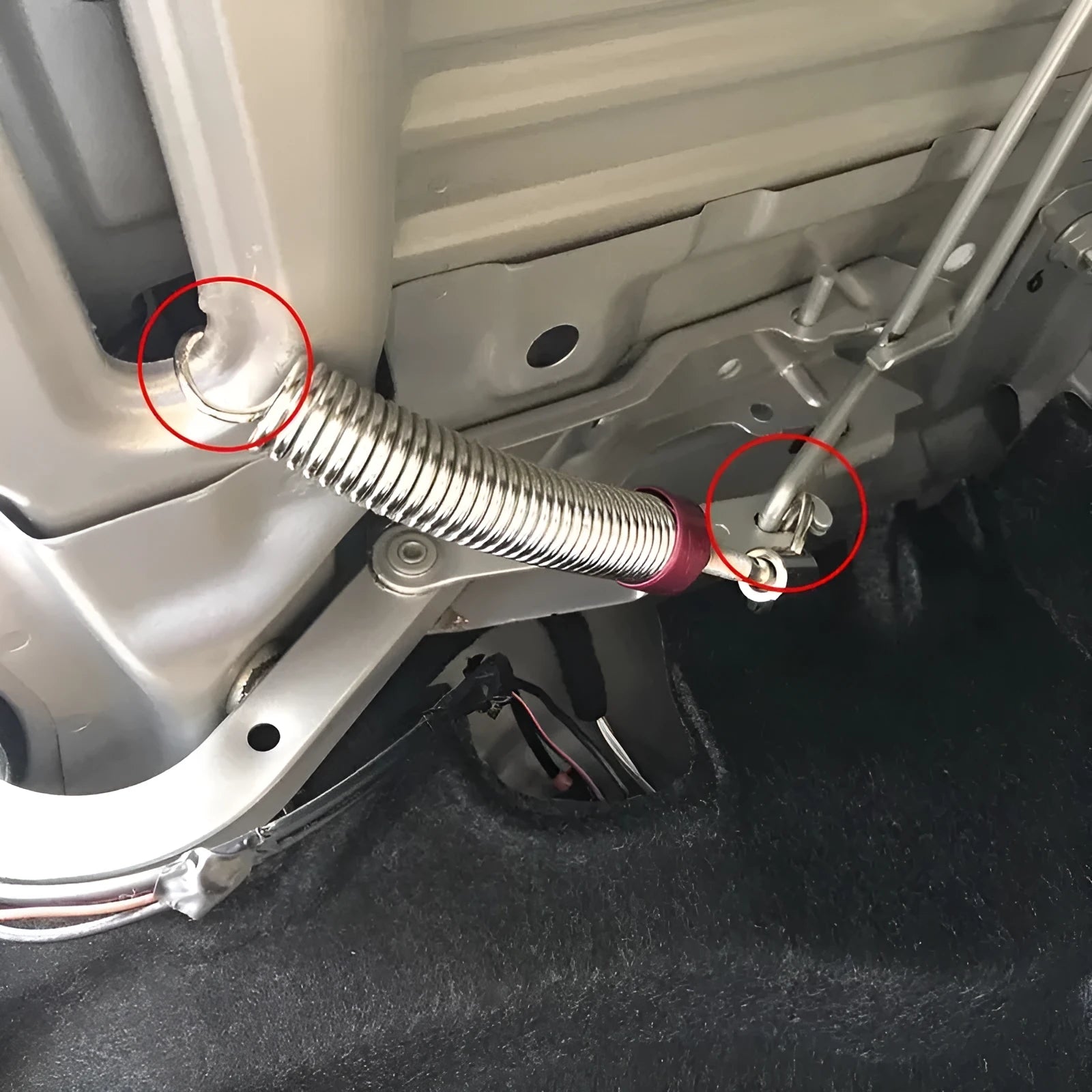 Blue car trunk lift spring made of high-strength alloy, 130g weight