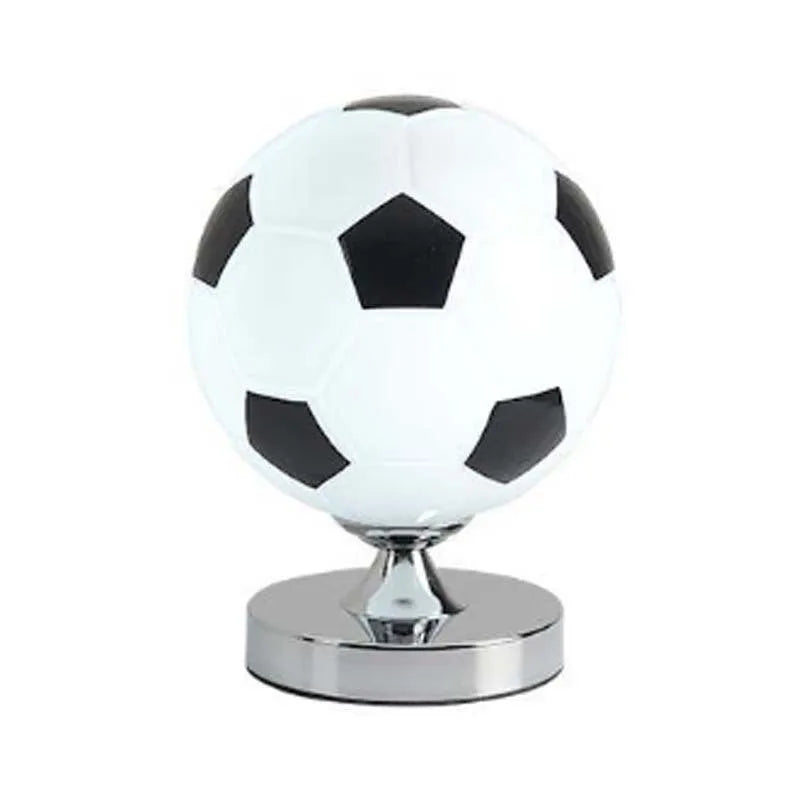 Football table lamp with painted glass shade and dimmer switch in 20cm size
